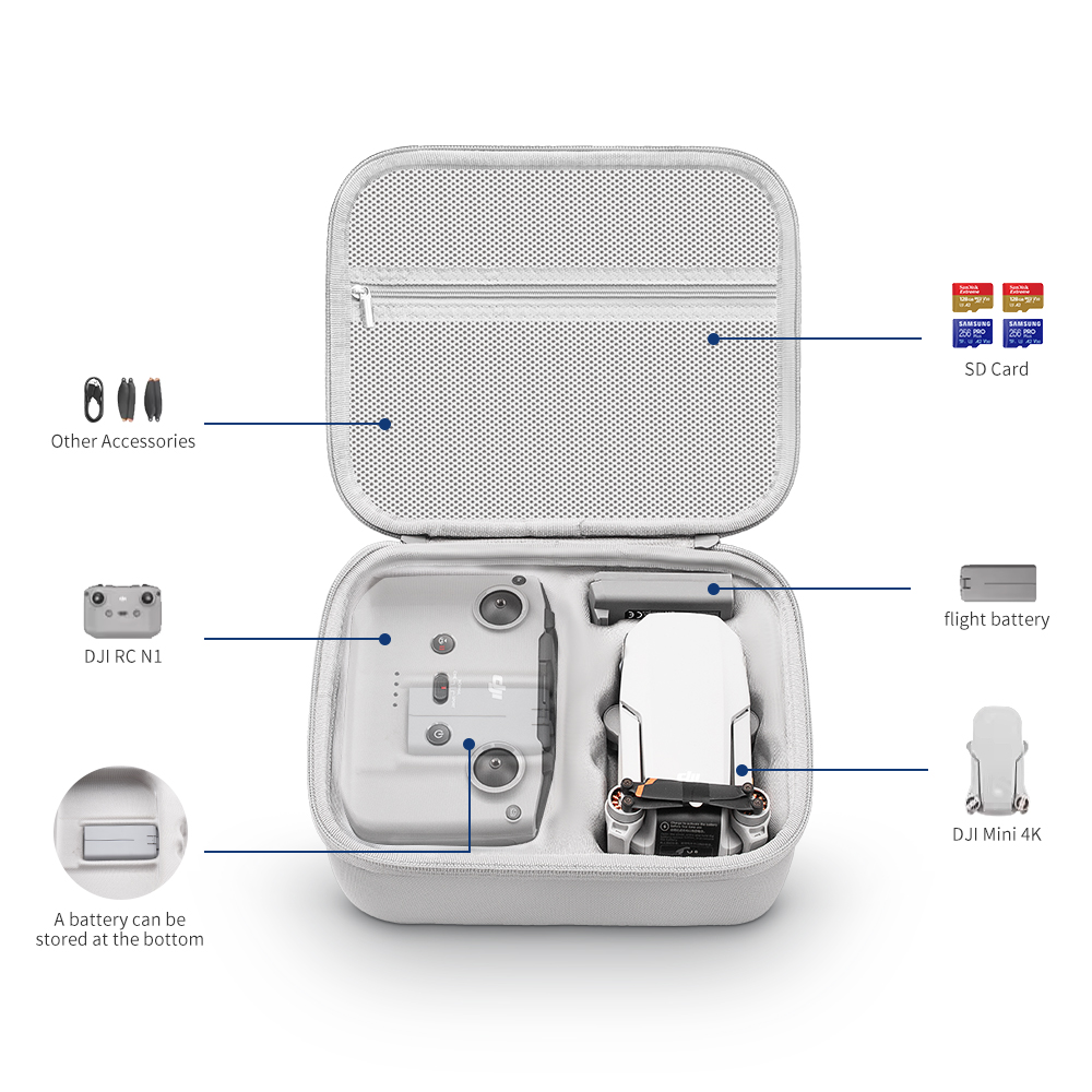 XFJI Storage Bag Protective Ca - đánh giá và giá Dji Drone Mini 4 Pro